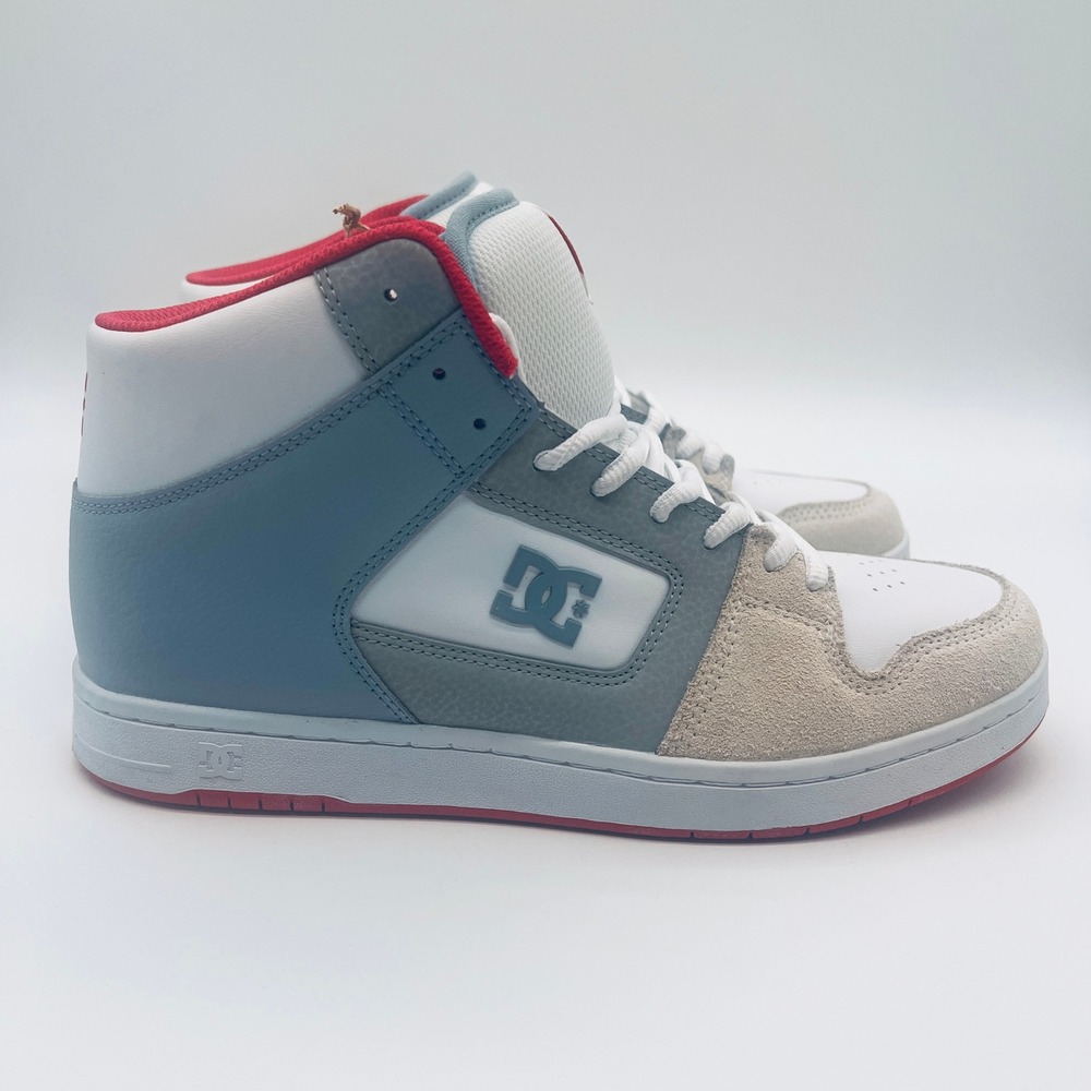 DC Shoes Manteca 4 Hi Women White Grey Blue Pink Skate Sneakers ADJS100164